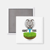 Funny Goat Golf T-shirt Magneet (Voorkant / Achterkant)