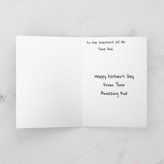 Funny Goat Greatest Dad Of All Time beroemd gemaak Kaart (Binnen)