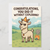 Funny Goat Greeting Card - Congratulations Bedankkaart (Voorkant)