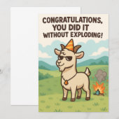 Funny Goat Greeting Card - Congratulations Bedankkaart (Voorkant / Achterkant)