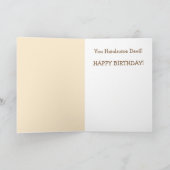 Funny Goat Handsome Devil Birthday Kaart (Binnen)