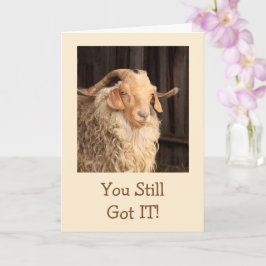 Funny Goat Handsome Devil Birthday Kaart