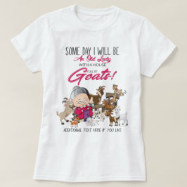 FUNNY Goat Lover - Old Lady House, vol met geiten T-shirt