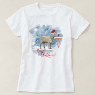 Funny Goat Lovers Kerstmis Noordpool T-shirt