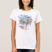 Funny Goat Lovers Kerstmis Noordpool T-shirt (Voorkant)