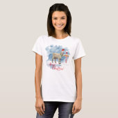 Funny Goat Lovers Kerstmis Noordpool T-shirt (Voorkant volledig)