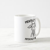 Funny Goat Mentally Gone Fysiek Cadeau Mok (Voorkant rechts)