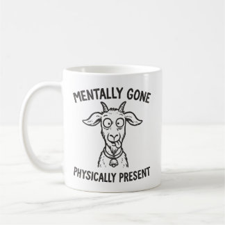 Funny Goat Mentally Gone Fysiek Cadeau Mok