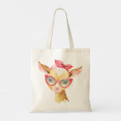 Funny Goat met zonnebril Tote Bag (Achterkant)