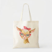 Funny Goat met zonnebril Tote Bag (Voorkant)