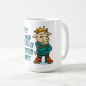Funny Goat Mug with Crown & Swagger Attitude Koffiemok (Voorkant rechts)