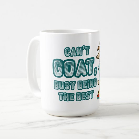 Funny Goat Mug with Crown & Swagger Attitude Koffiemok (Voorkant links)