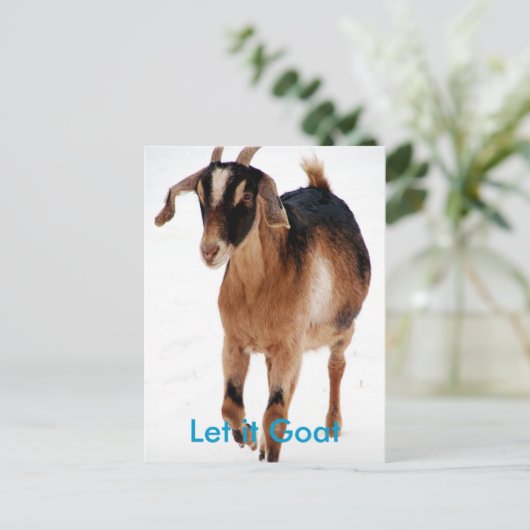 Funny Goat Parody Briefkaart (Staand voorkant)