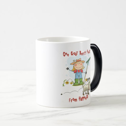 Funny Goat Poop Cartoon Magische Mok (Voorkant rechts)