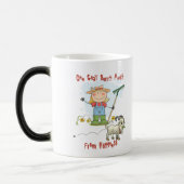 Funny Goat Poop Cartoon Magische Mok (Links)