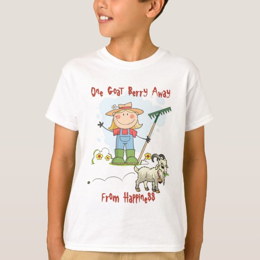 Funny Goat Poop Cartoon T-shirt (Voorkant)