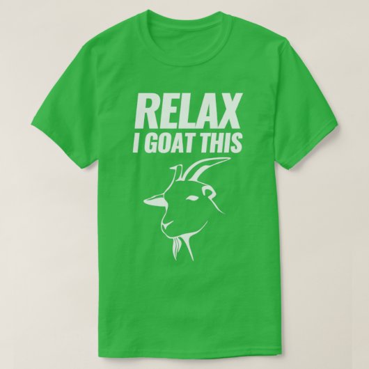 Funny goat relaxen. t-shirt (Design voorkant)