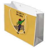 Funny Goat Rodeo Job Humor Cartoon Groot Cadeauzakje (Achterkant Gekanteld)