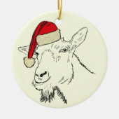 Funny Goat santa Keramisch Ornament (Voorkant)