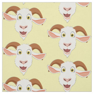 Funny Goat Schattige Cartoon Boerderij Animal Patt Stof
