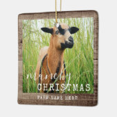Funny Goat Specialized Photo Munchy-kerstkaart Keramisch Ornament (Links)