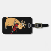 Funny Goat Speling Fiddle Cartoon Bagagelabel (Voorkant horizontaal)
