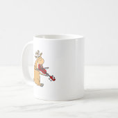 Funny Goat Speling Fiddle Cartoon Koffiemok (Voorkant links)