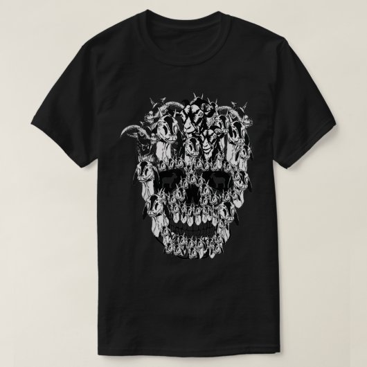 Funny Goat Sugar Skull Cat Lover Owner Halloween C T-shirt (Design voorkant)