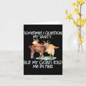 Funny Goat Tee For Crazy People Who Speak With Goa Kaart (Gele Bloem)