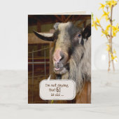 Funny Goat voor 61e verjaardag kaart (Gele Bloem)