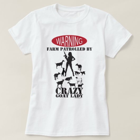 FUNNY GOAT | Waarschuwing van Boerderij Patrolled  T-shirt (Design voorkant)