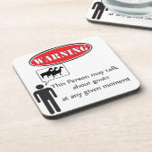 Funny Goat Warning Drankjes Onderzetter (Linkerzijde)