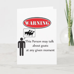 Funny Goat Warning Kaart