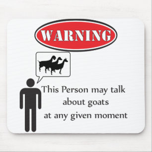 Funny Goat Warning Muismat