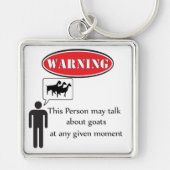 Funny Goat Warning Sleutelhanger (Voorkant)