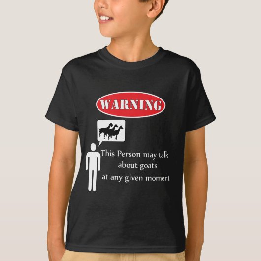 Funny Goat Warning T-shirt (Voorkant)