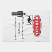 Funny Goat Warning Theedoek (Horizontaal)