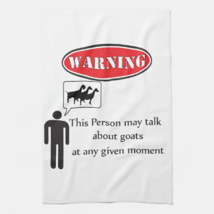 Funny Goat Warning Theedoek