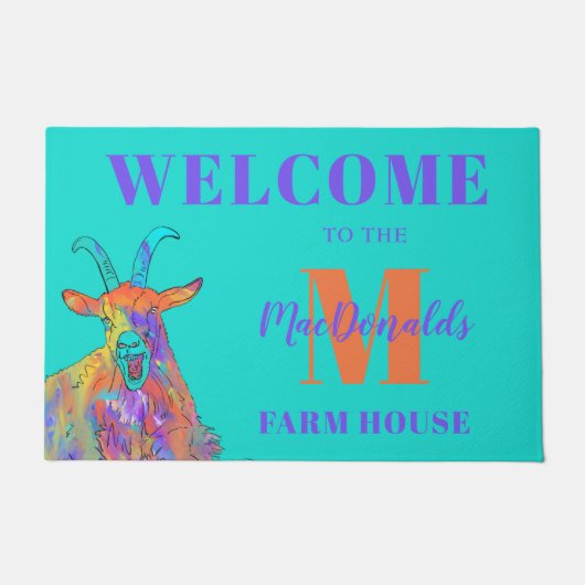 Funny Goat Welcome Persoonlijk Deurmat (Voorkant)