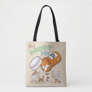 FUNNY GOATS AANPASSEN Mijn gelukkige pillen GetY Tote Bag
