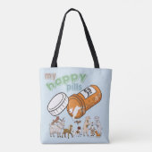FUNNY GOATS | AANPASSEN Mijn gelukkige pillen GetY Tote Bag (Achterkant)