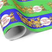 Funny GoatS Christmas Wrapping Paper Cadeaupapier (Rol Hoek)