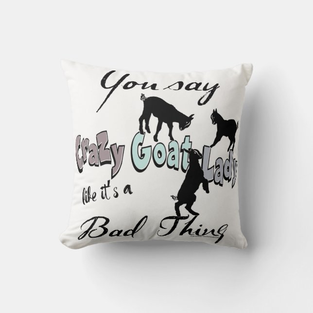 FUNNY GOATs| Crazy Goat Lady Southwest Cool Colors Kussen (Voorkant)