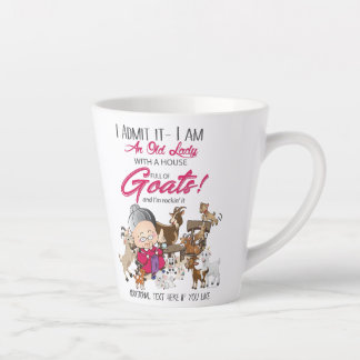 Funny Goats - Ik ben een Oude Dame House vol Geite Latte Mok