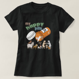 FUNNY GOATS   Mijn Happy Pills GetYerGoat T-shirt