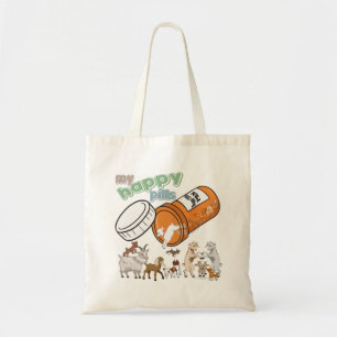 FUNNY GOATS Mijn Happy Pills GetYerGoat Tote Bag