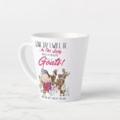 Funny Goats - Old Lady House vol met geiten Latte Mok (Linkerhoek)