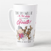 Funny Goats - Old Lady House vol met geiten Latte Mok (Linkerhoek)