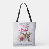 Funny Goats - Old Lady House vol met geiten Tote Bag (Achterkant)