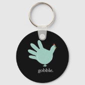 Funny Gobble Turkey Glove Medical Nures Thanksgivi Sleutelhanger (Voorkant)